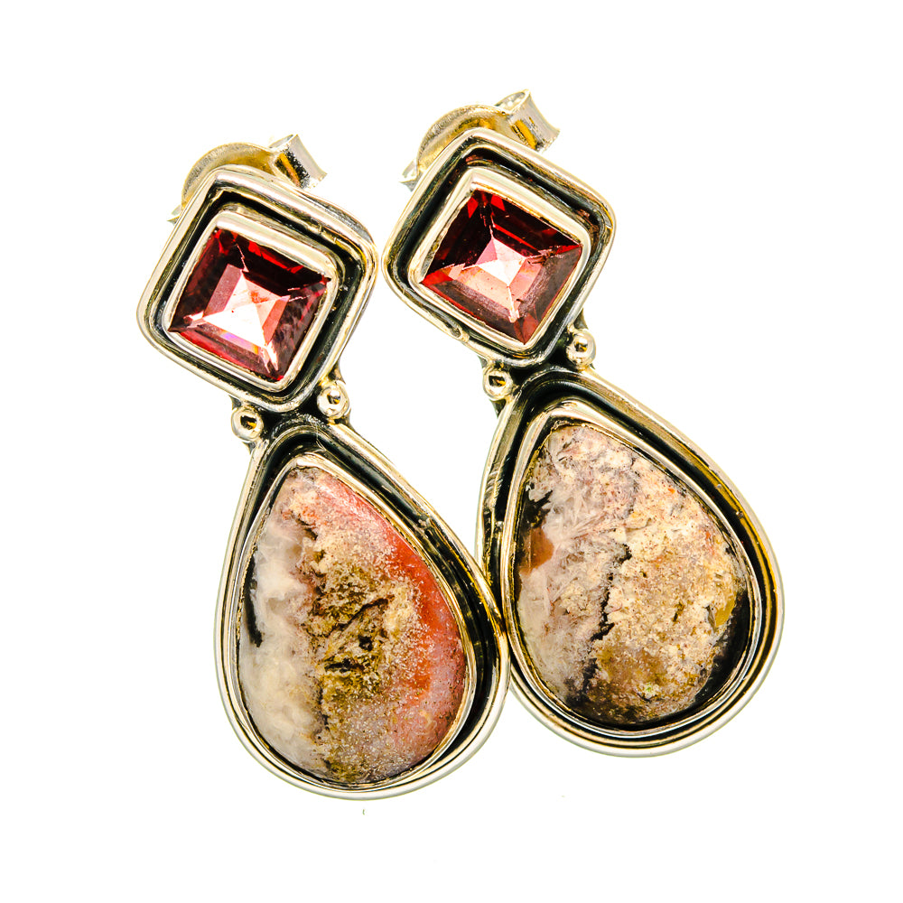 Rhodochrosite Earrings handcrafted by Anasilvercos - EARR420809