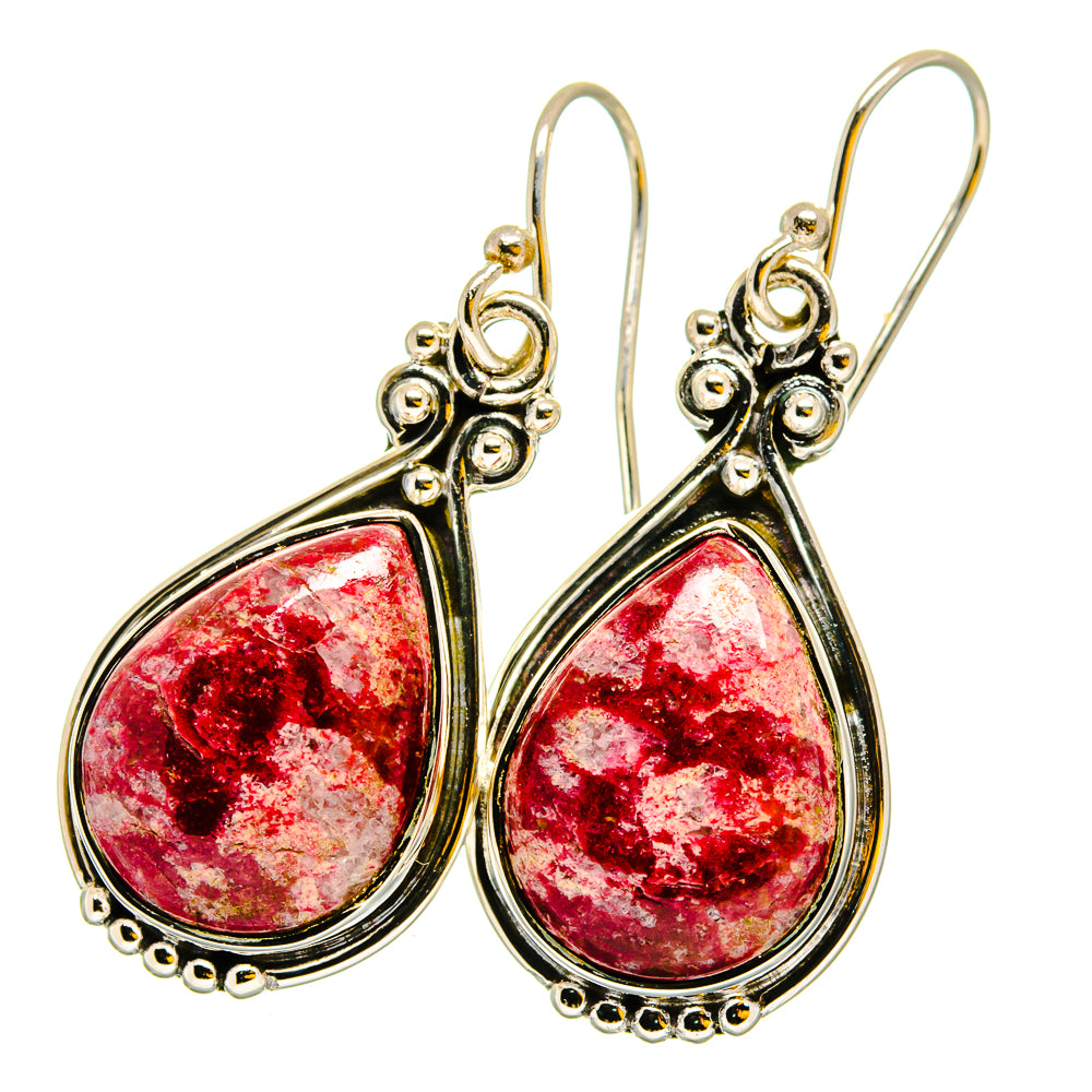 Thulite Earrings handcrafted by Anasilvercos - EARR420819