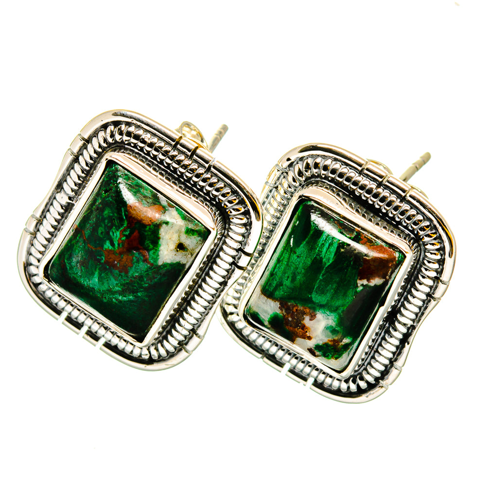 Chrysocolla Earrings handcrafted by Anasilvercos - EARR420828