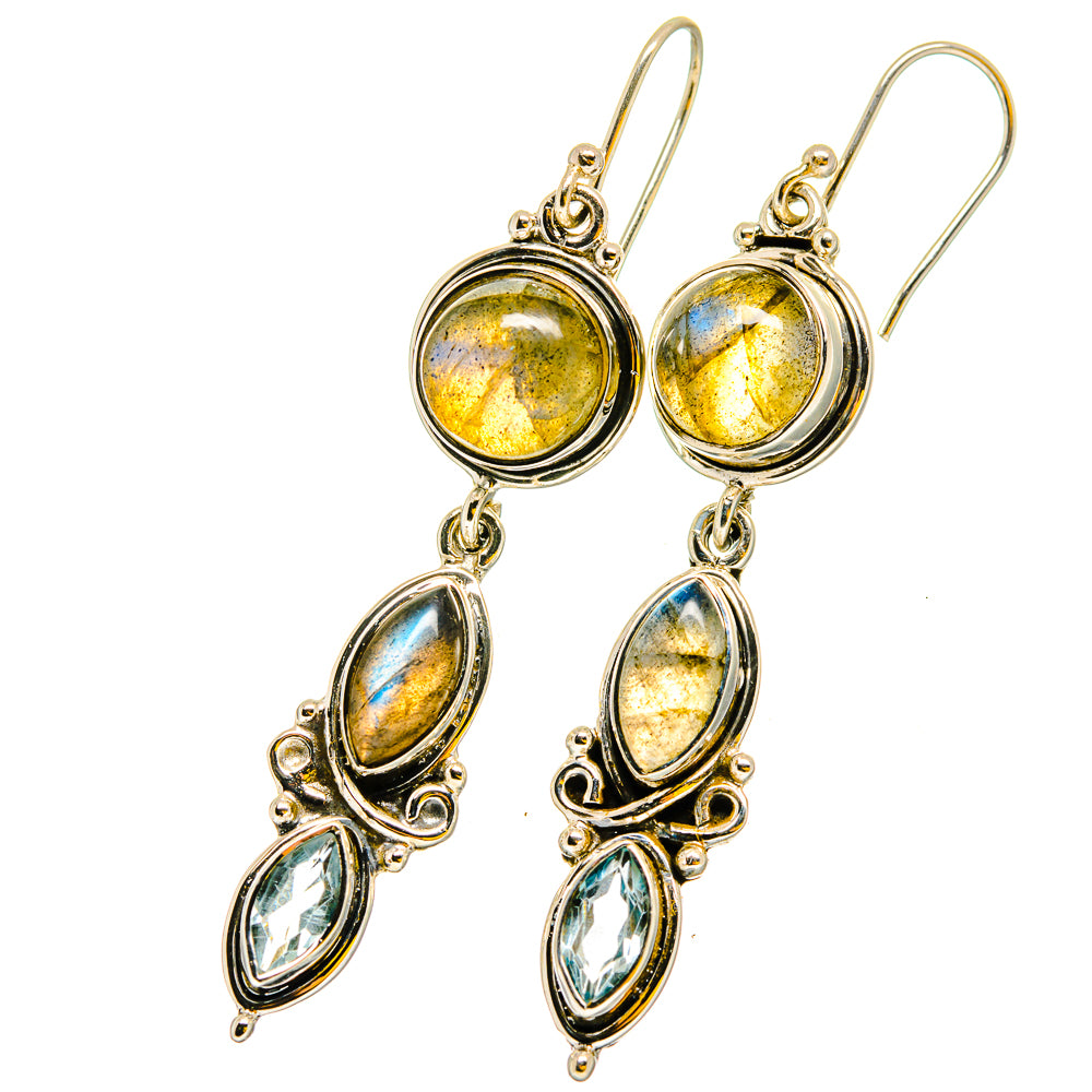 Labradorite Earrings handcrafted by Anasilvercos - EARR420834