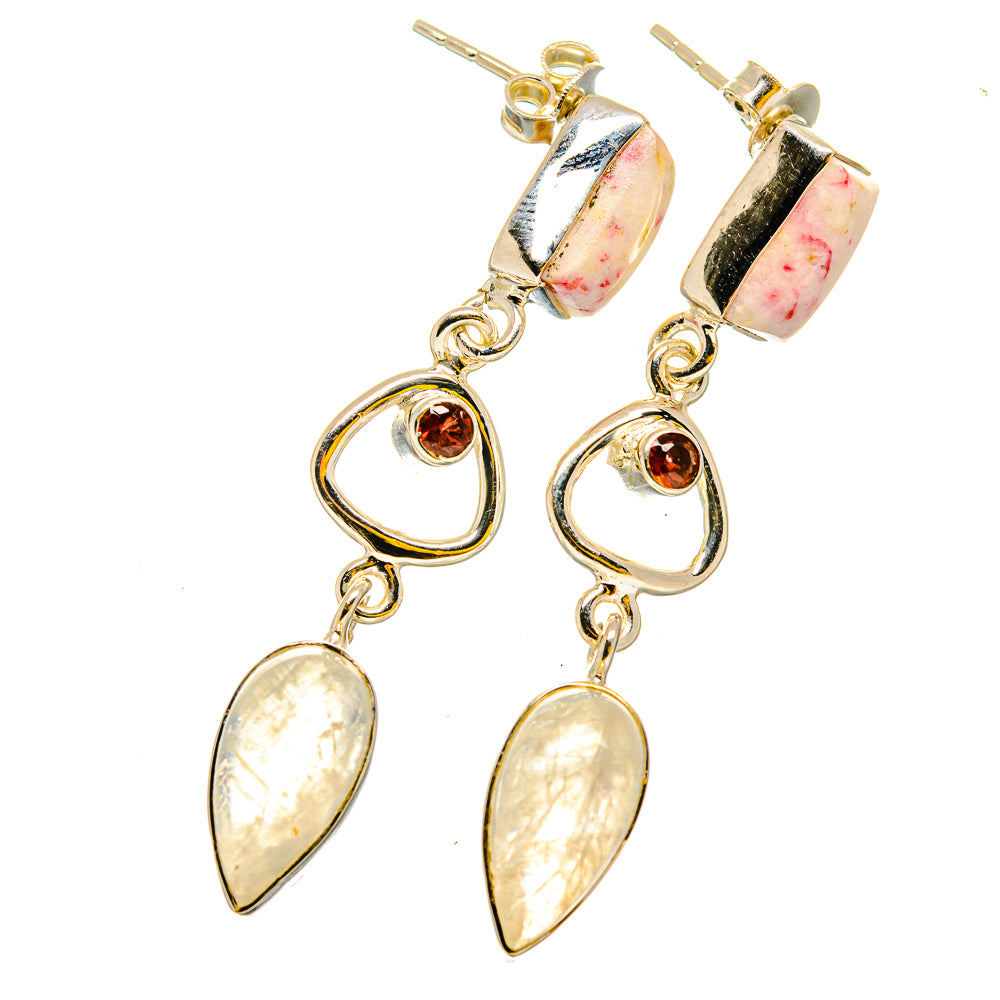 Rainbow Moonstone Earrings handcrafted by Anasilvercos - EARR420839