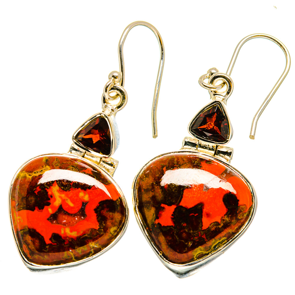 Red Jasper Earrings handcrafted by Anasilvercos - EARR420844