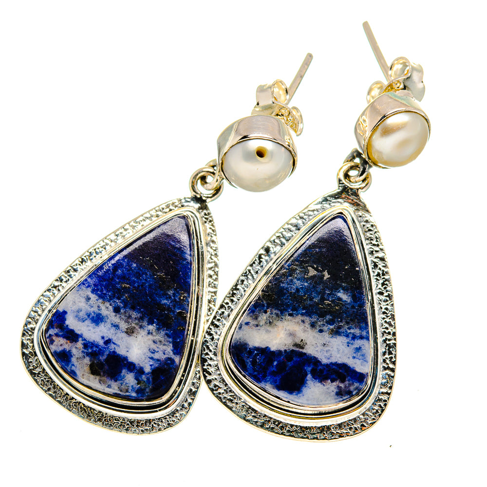 Sodalite Earrings handcrafted by Anasilvercos - EARR420855