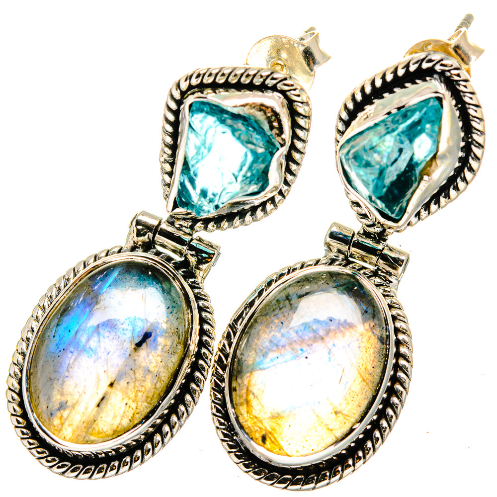 Labradorite Earrings handcrafted by Anasilvercos - EARR420858