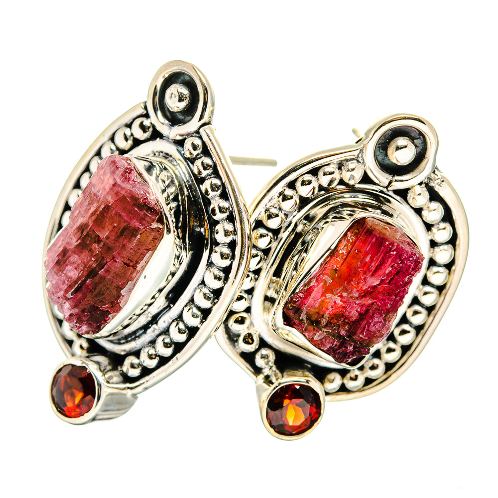 Pink Tourmaline Earrings handcrafted by Anasilvercos - EARR420866