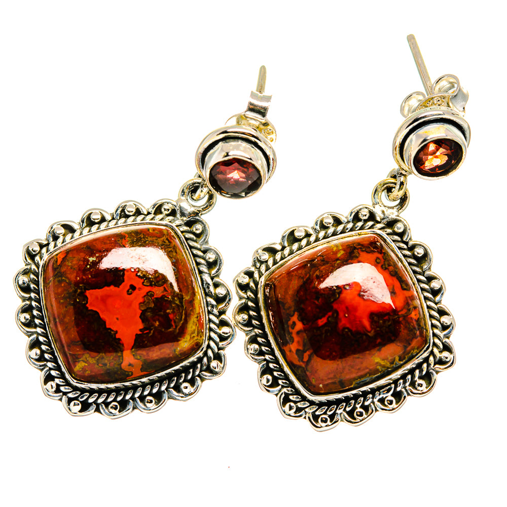 Moroccan Agate Earrings handcrafted by Anasilvercos - EARR420881
