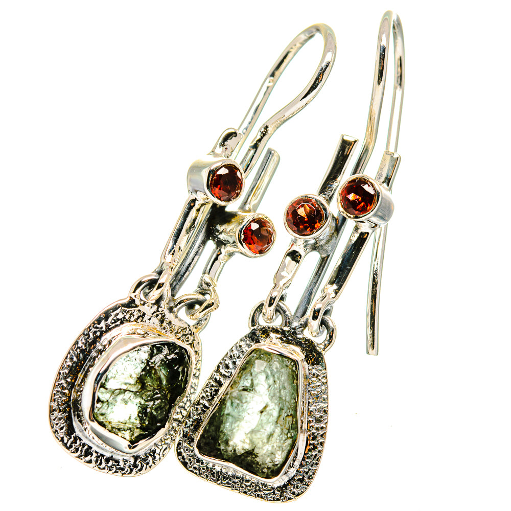 Green Tourmaline Earrings handcrafted by Anasilvercos - EARR420884