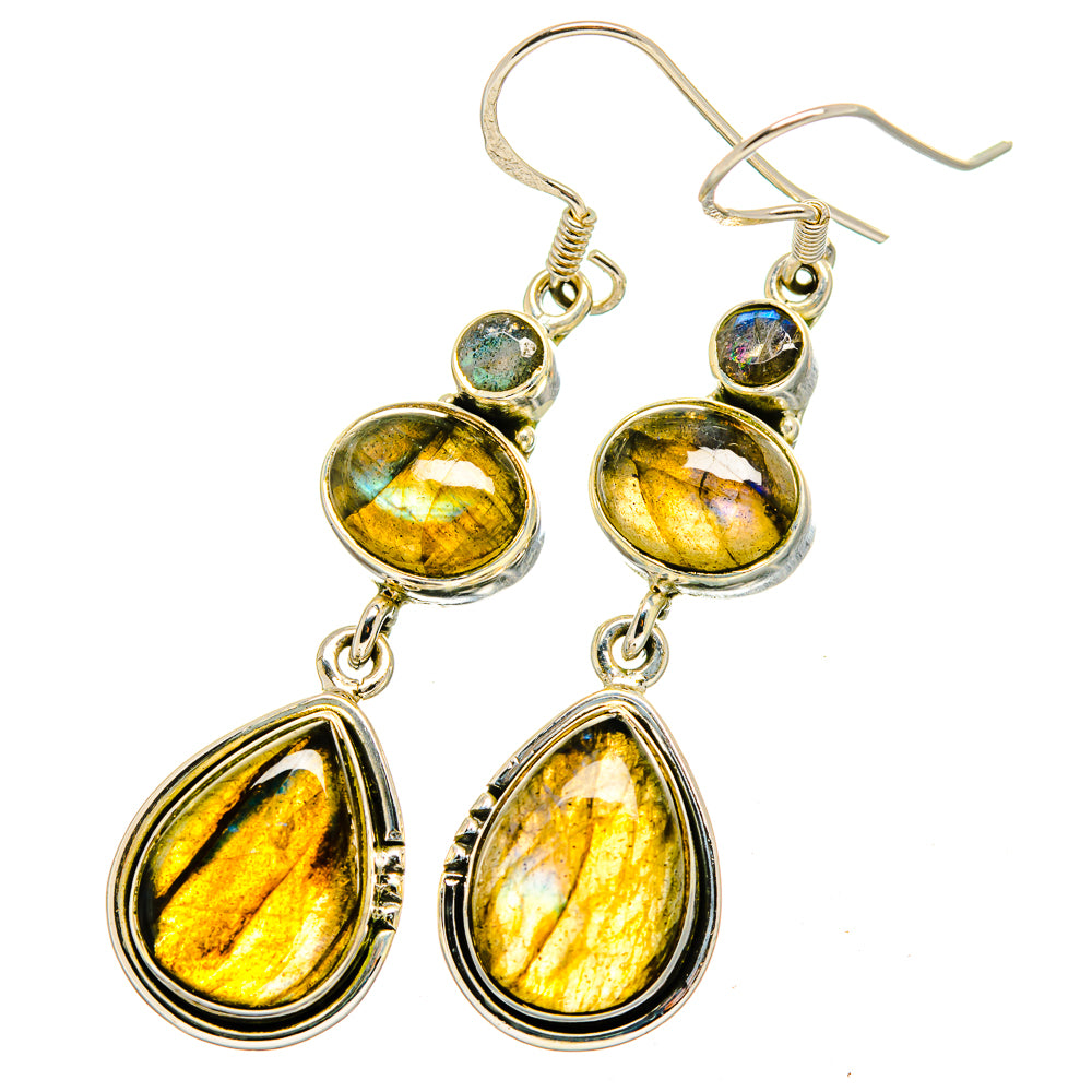 Labradorite Earrings handcrafted by Anasilvercos - EARR420893