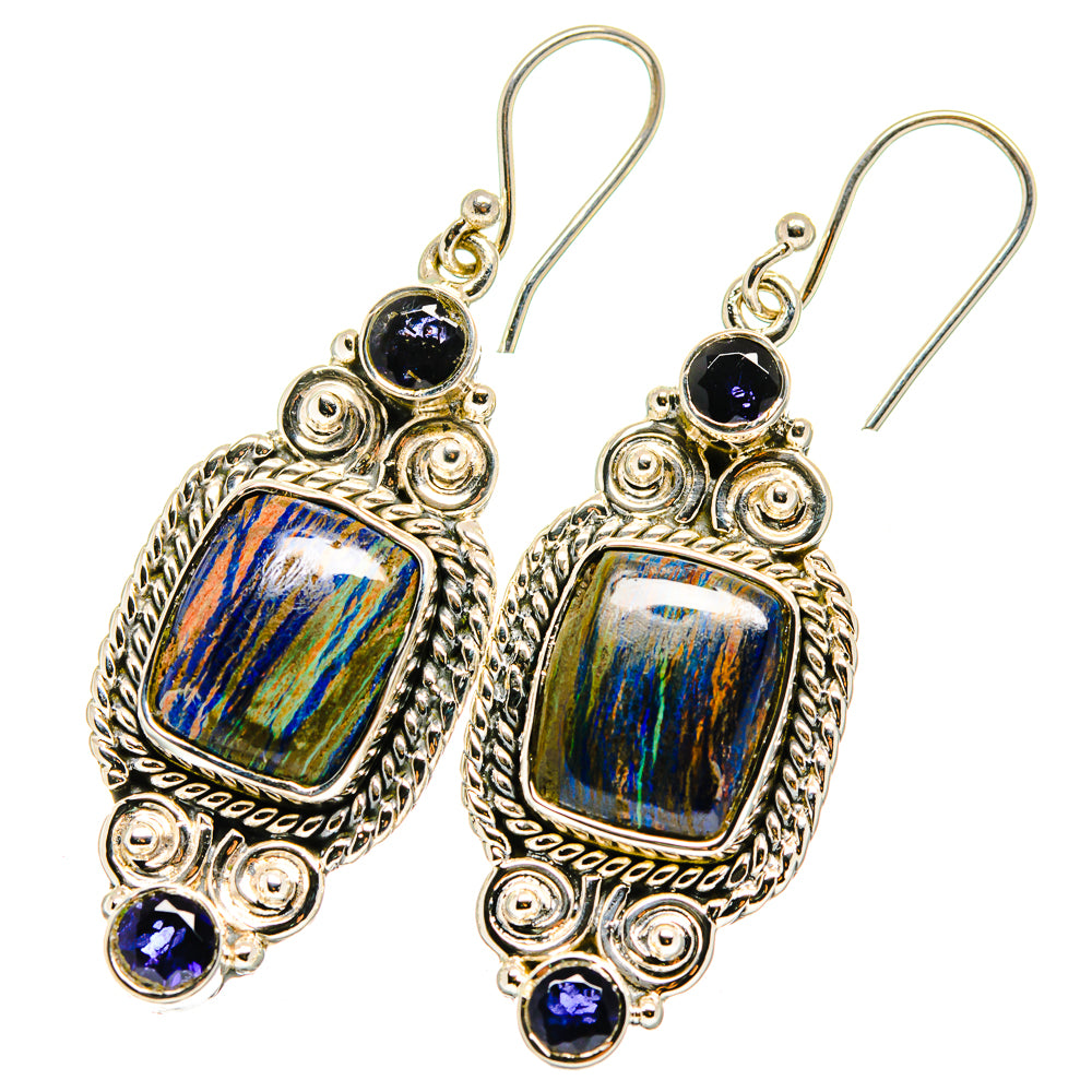 Azurite Earrings handcrafted by Anasilvercos - EARR420900