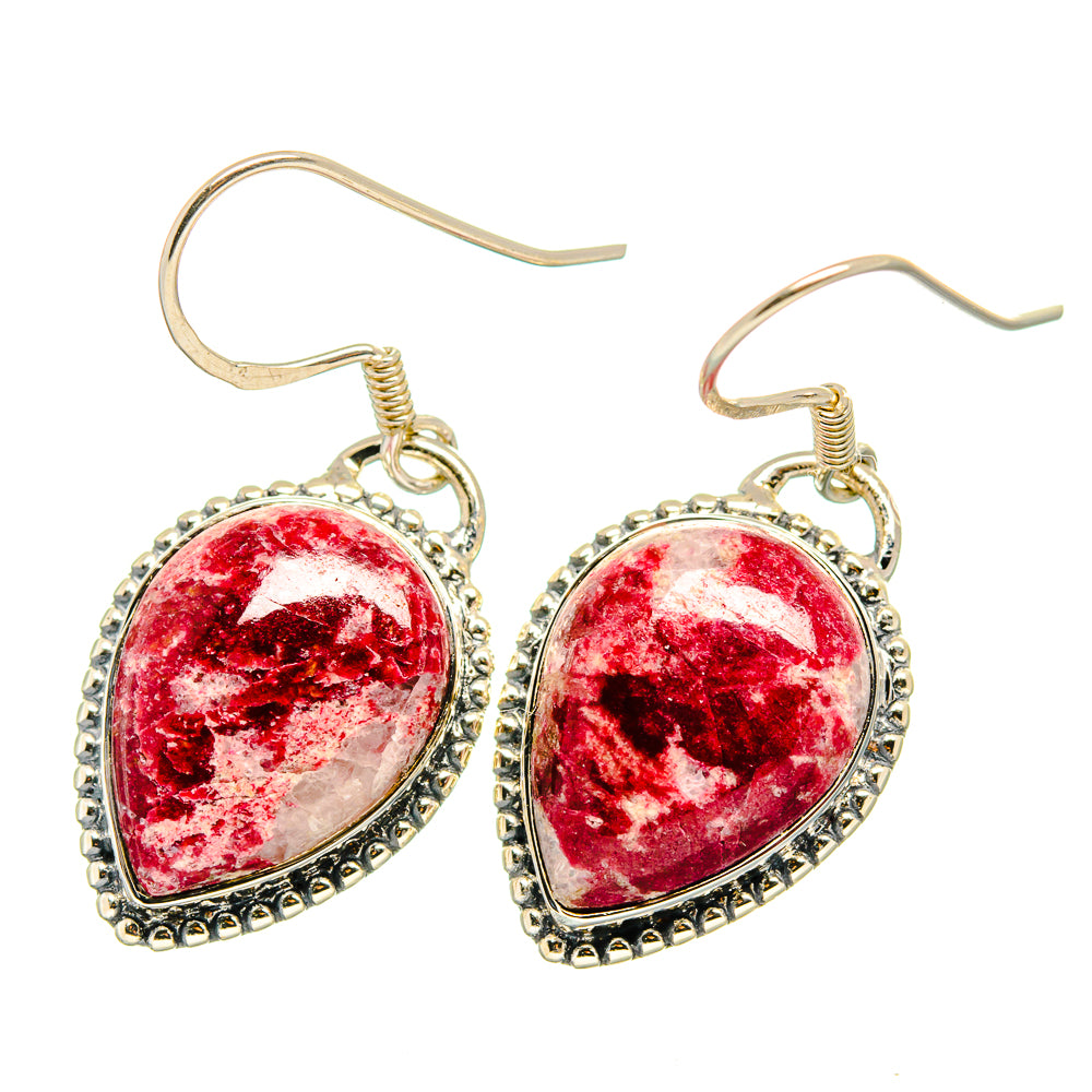 Thulite Earrings handcrafted by Anasilvercos - EARR420903