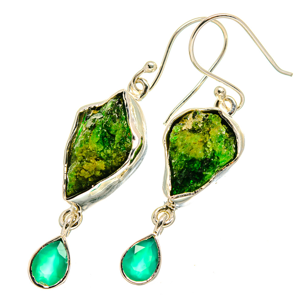 Chrome Diopside Earrings handcrafted by Anasilvercos - EARR420908