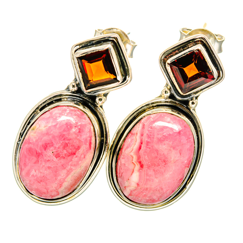 Rhodochrosite Earrings handcrafted by Anasilvercos - EARR420912