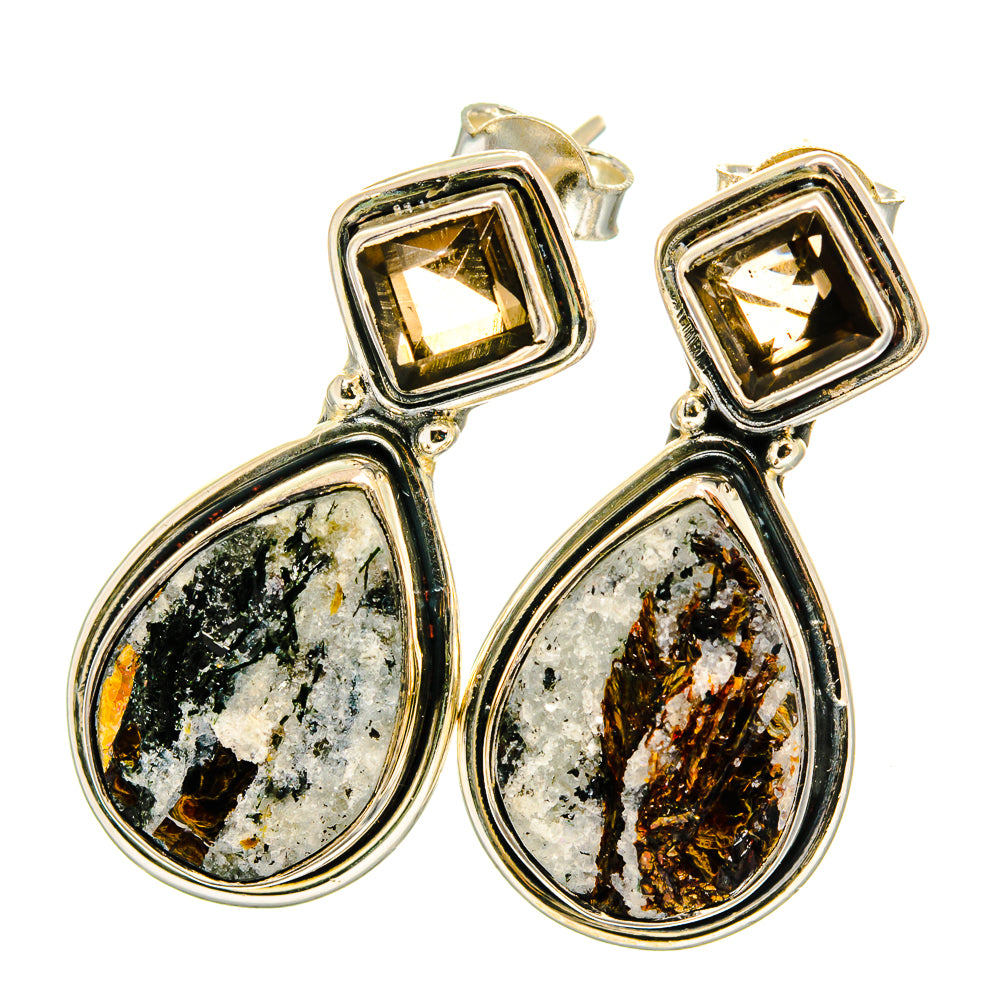 Astrophyllite Earrings handcrafted by Anasilvercos - EARR420920