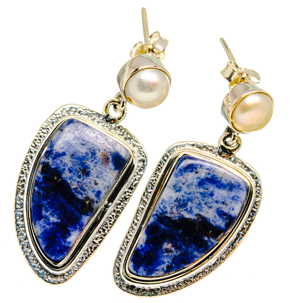 Sodalite Earrings handcrafted by Anasilvercos - EARR420927
