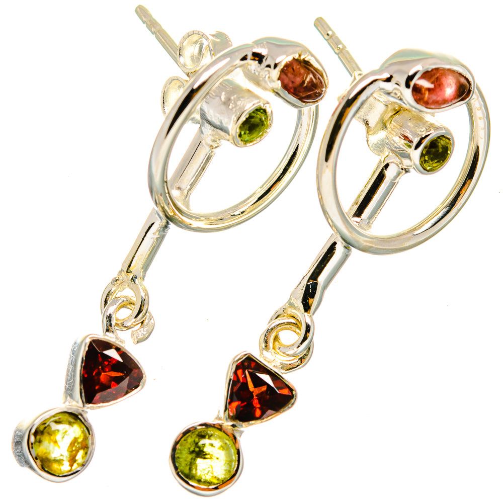 Garnet Earrings handcrafted by Anasilvercos - EARR420940