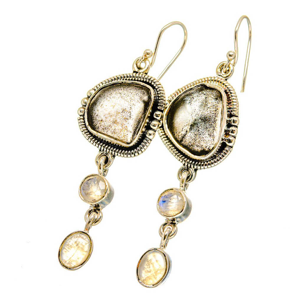 Moonstone, Rainbow Moonstone Earrings handcrafted by Anasilvercos - EARR420976