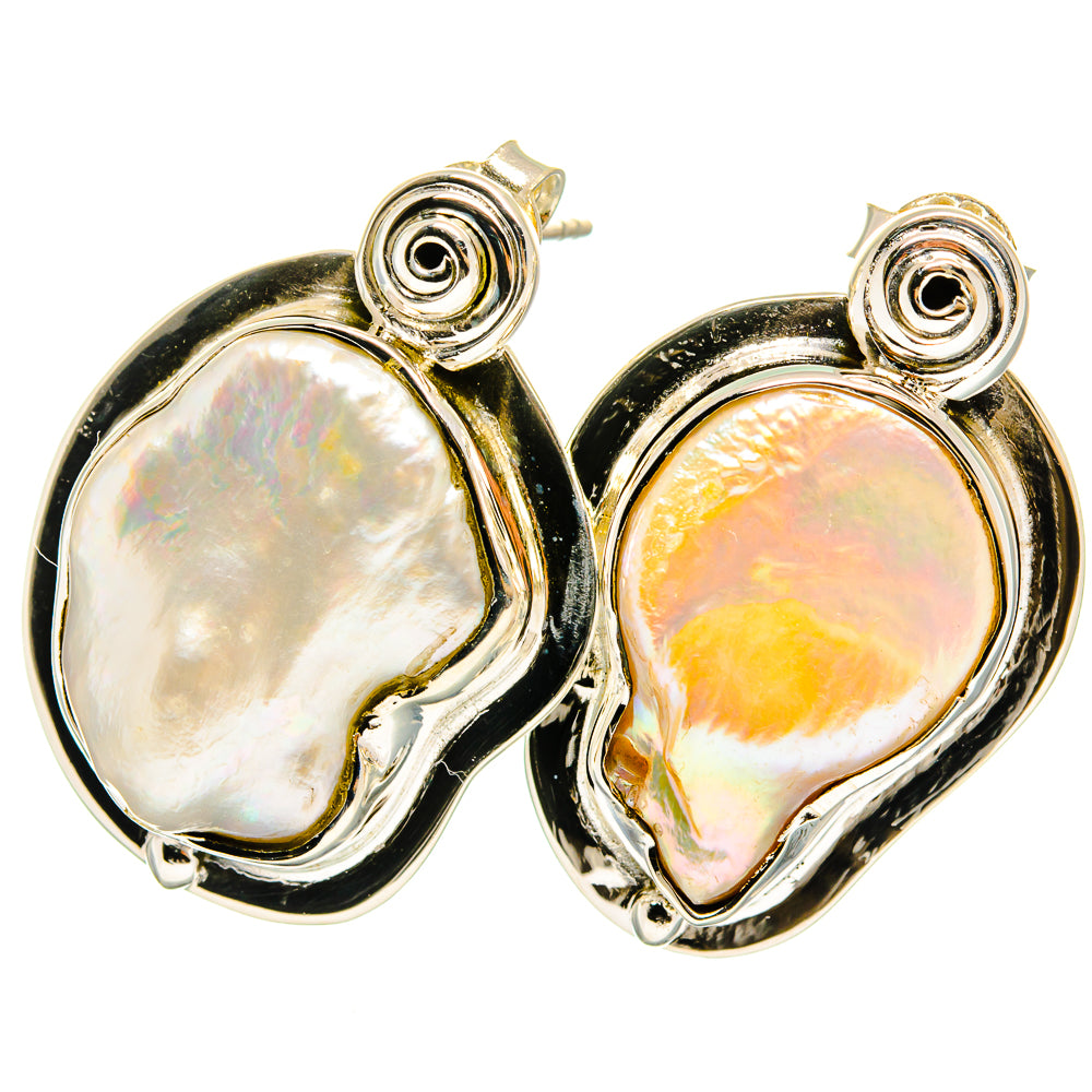 Mother Of Pearl Earrings handcrafted by Anasilvercos - EARR420981