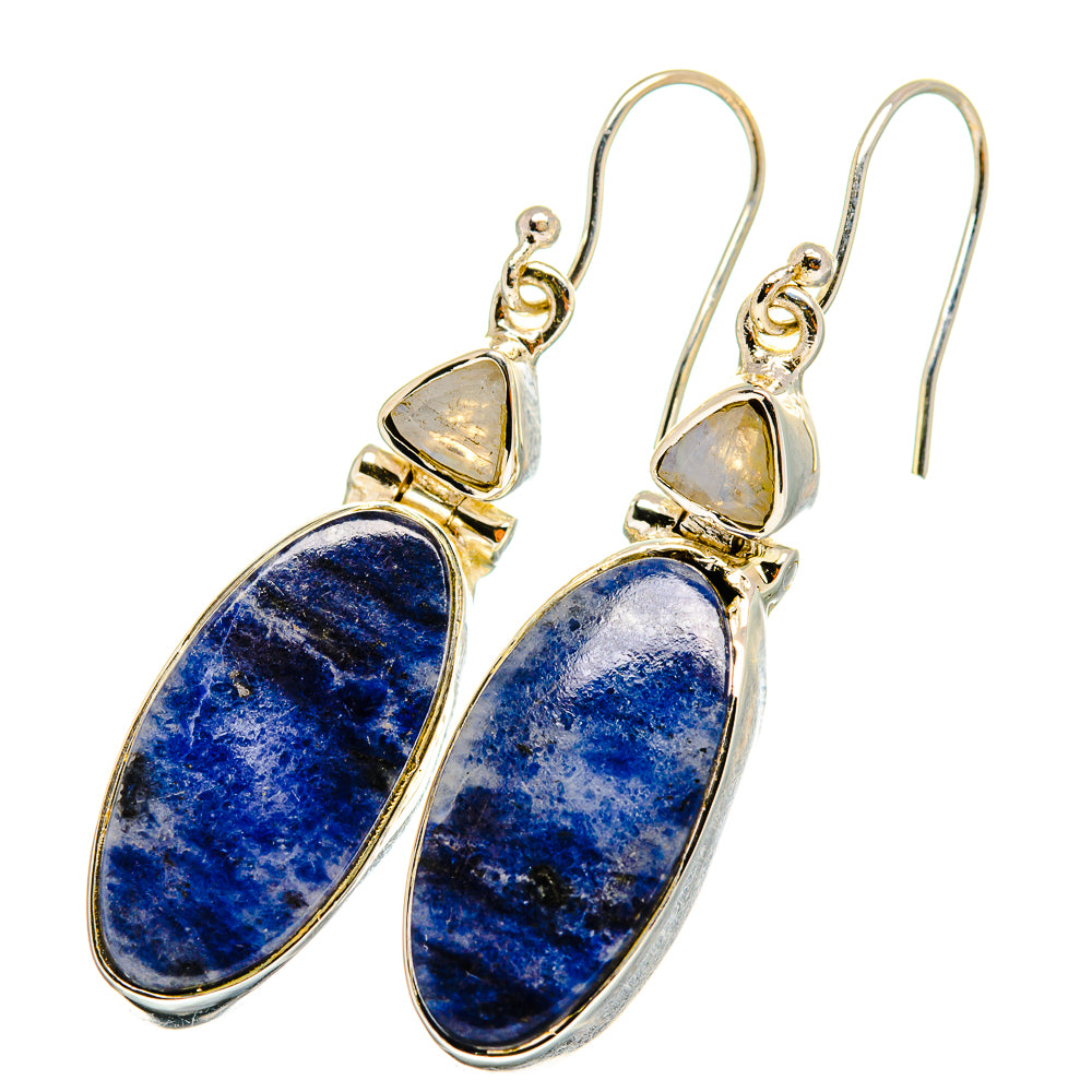 Sodalite, Rainbow Moonstone Earrings handcrafted by Anasilvercos - EARR420993