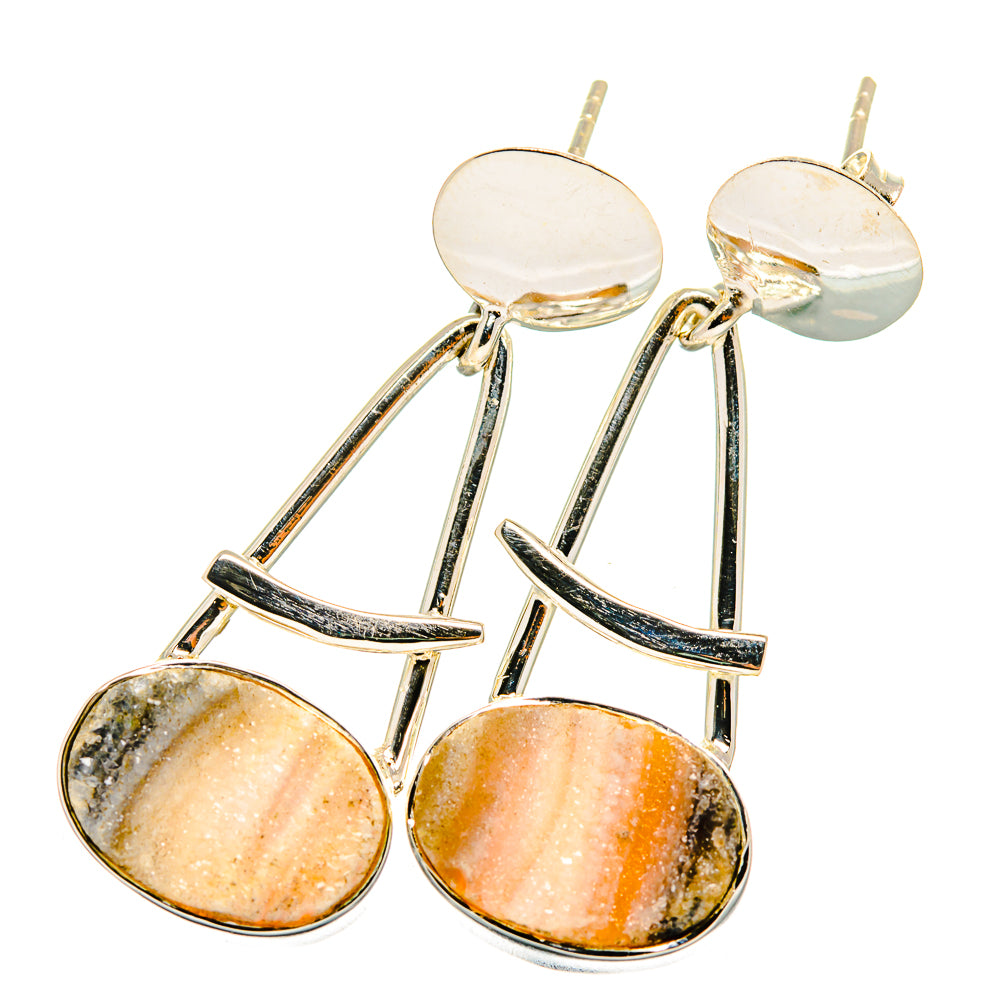 Desert Druzy Earrings handcrafted by Anasilvercos - EARR420997