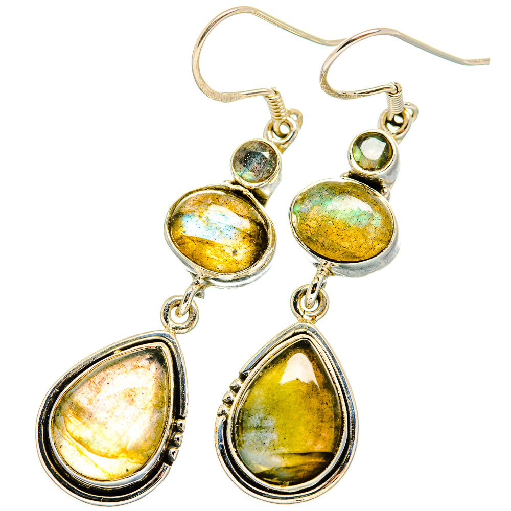 Labradorite Earrings handcrafted by Anasilvercos - EARR421003