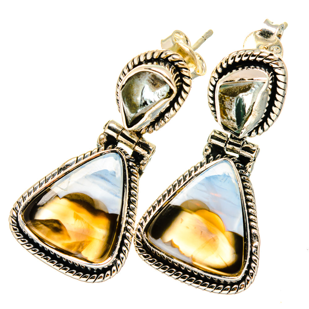 Owyhee Opal, Herkimer Diamond Earrings handcrafted by Anasilvercos - EARR421024