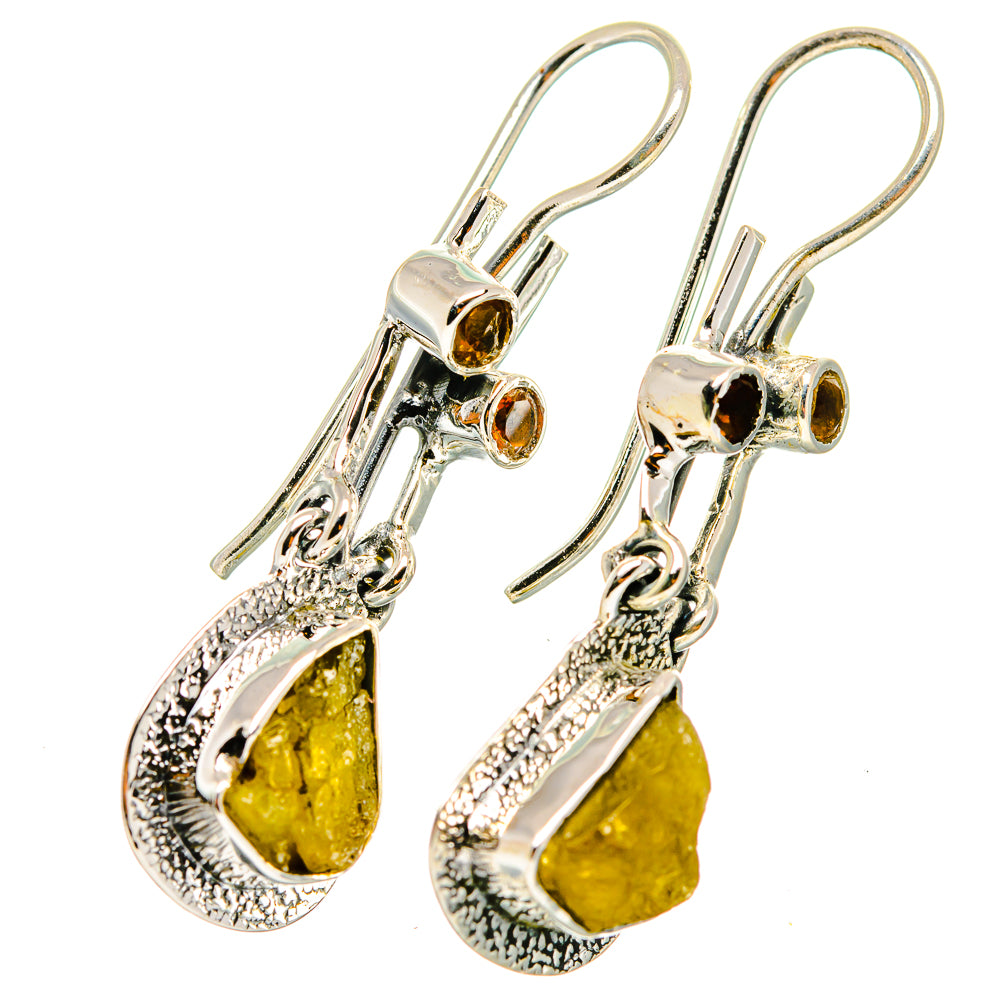 Libyan Glass Earrings handcrafted by Anasilvercos - EARR421025