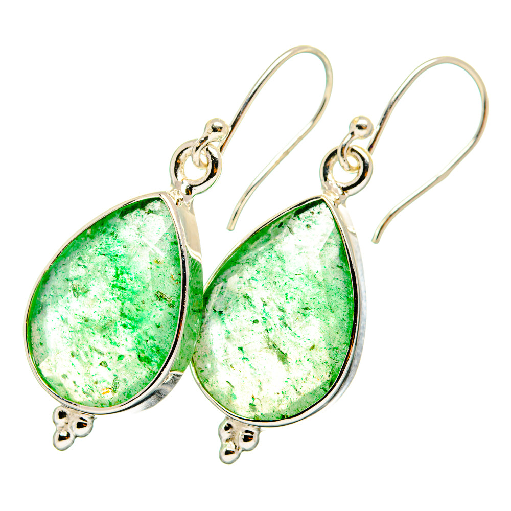 Green Aventurine Earrings handcrafted by Anasilvercos - EARR421053