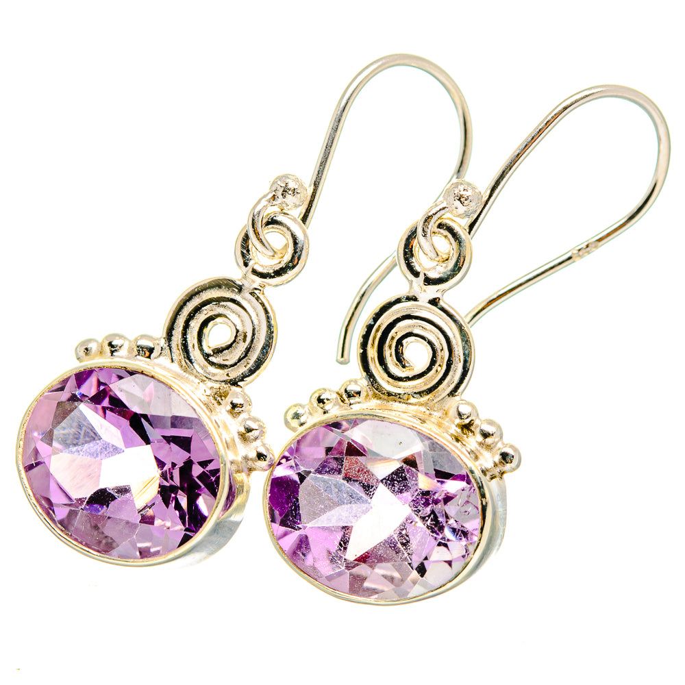 Amethyst Earrings handcrafted by Anasilvercos - EARR421089