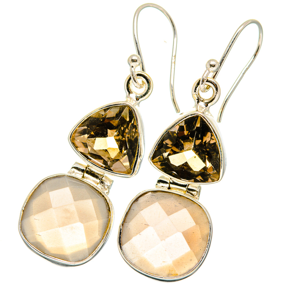 Moonstone Earrings handcrafted by Anasilvercos - EARR421095