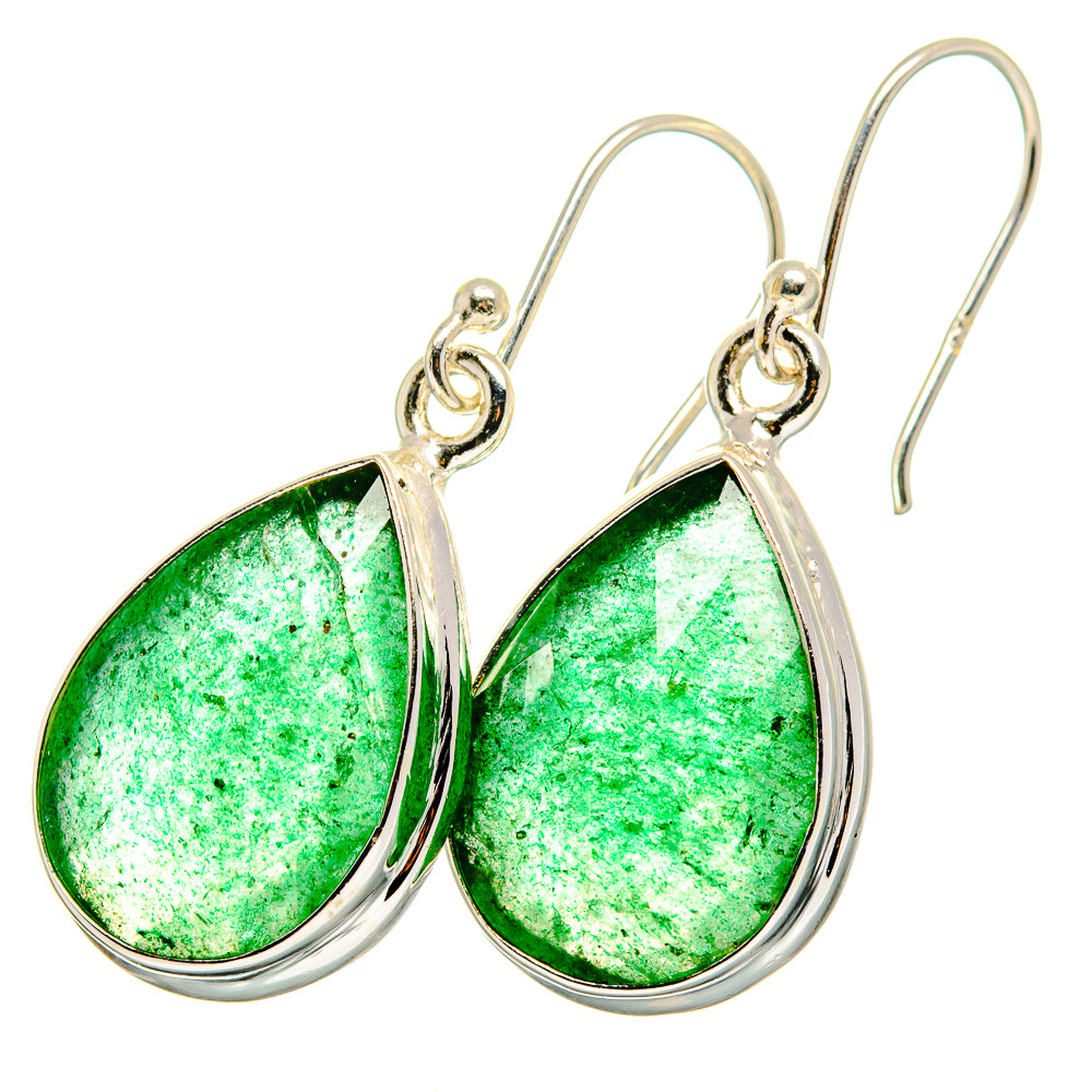 Green Aventurine Earrings handcrafted by Anasilvercos - EARR421103