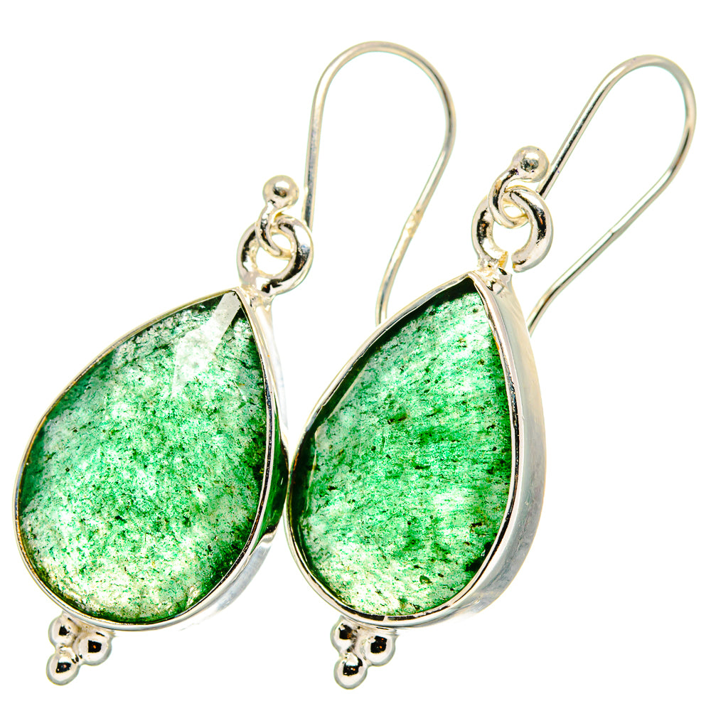 Green Aventurine Earrings handcrafted by Anasilvercos - EARR421109