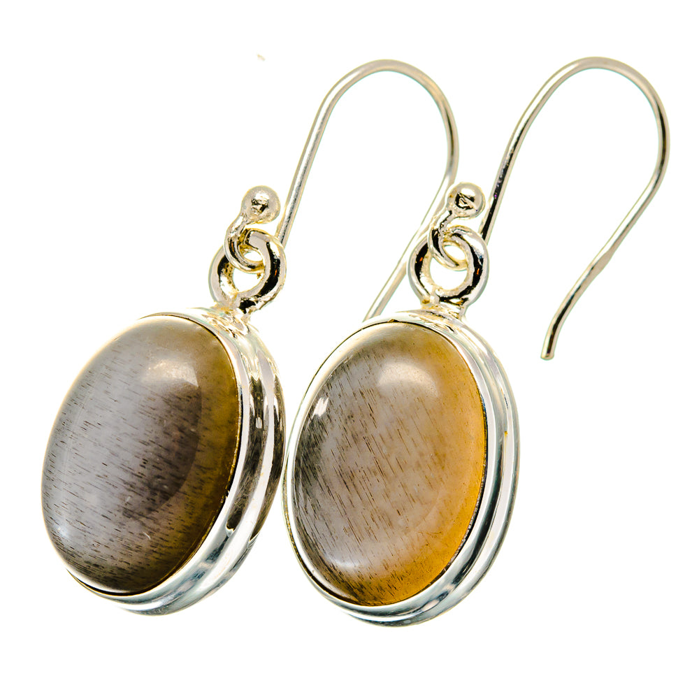 Moonstone Earrings handcrafted by Anasilvercos - EARR421127