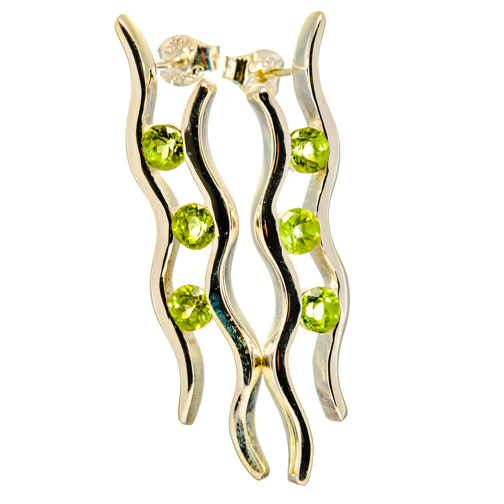 Peridot Earrings handcrafted by Anasilvercos - EARR421129