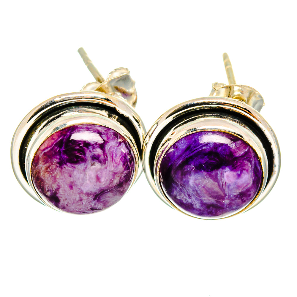 Charoite Earrings handcrafted by Anasilvercos - EARR421142