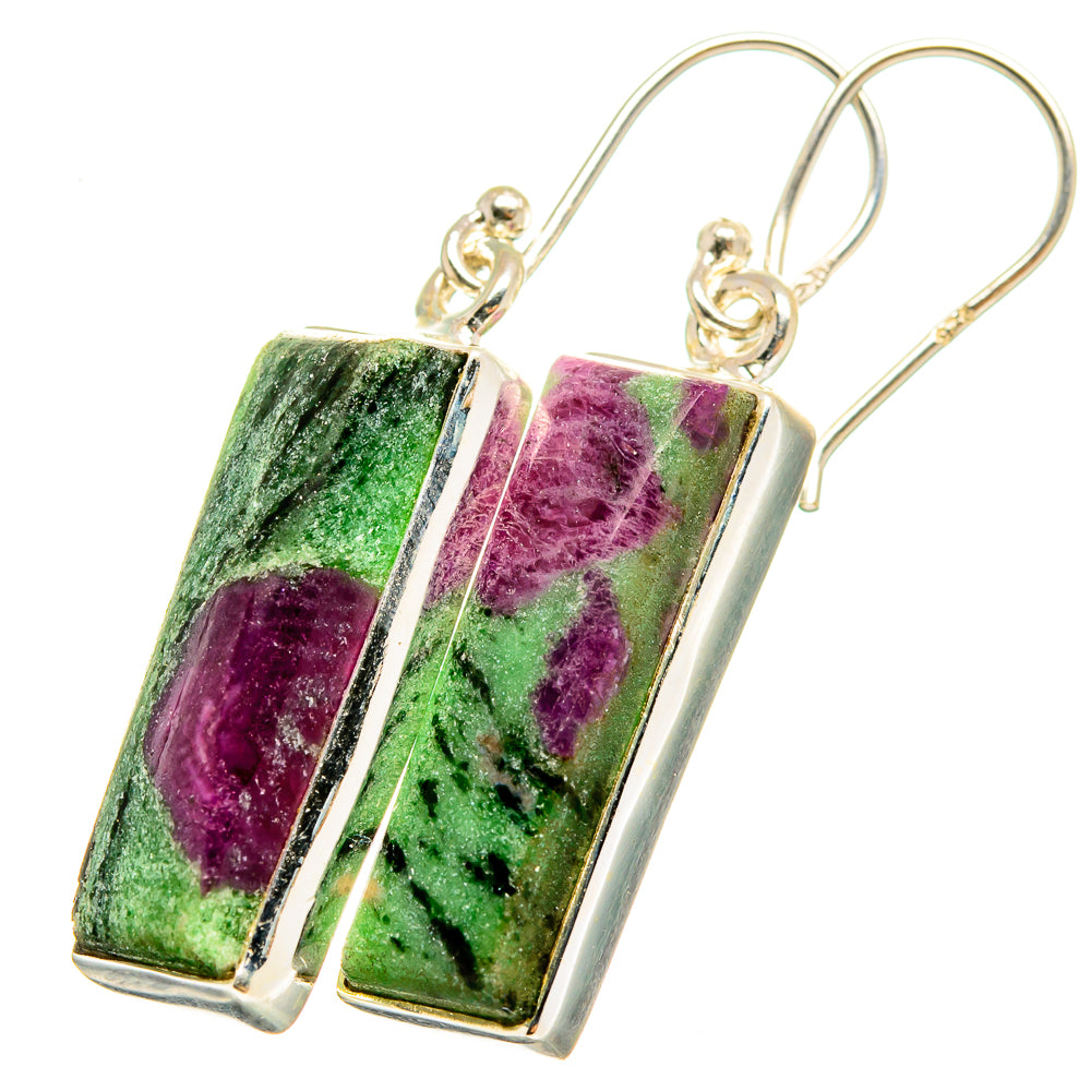 Ruby Zoisite Earrings handcrafted by Anasilvercos - EARR421193