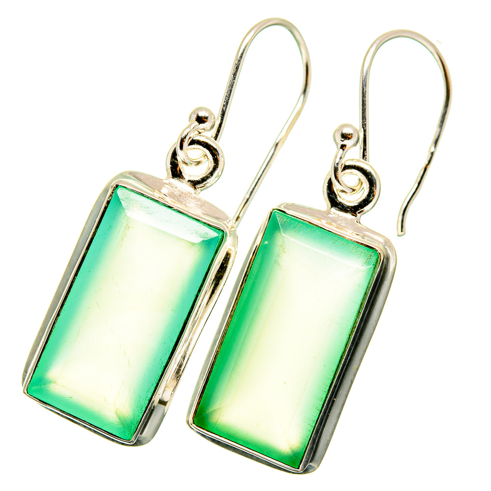 Aqua Chalcedony Earrings handcrafted by Anasilvercos - EARR421214