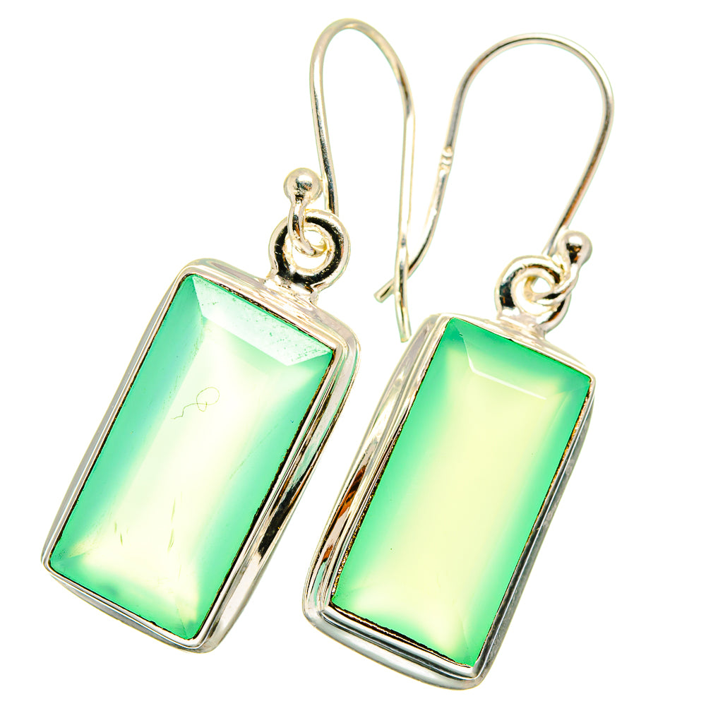 Aqua Chalcedony Earrings handcrafted by Anasilvercos - EARR421233