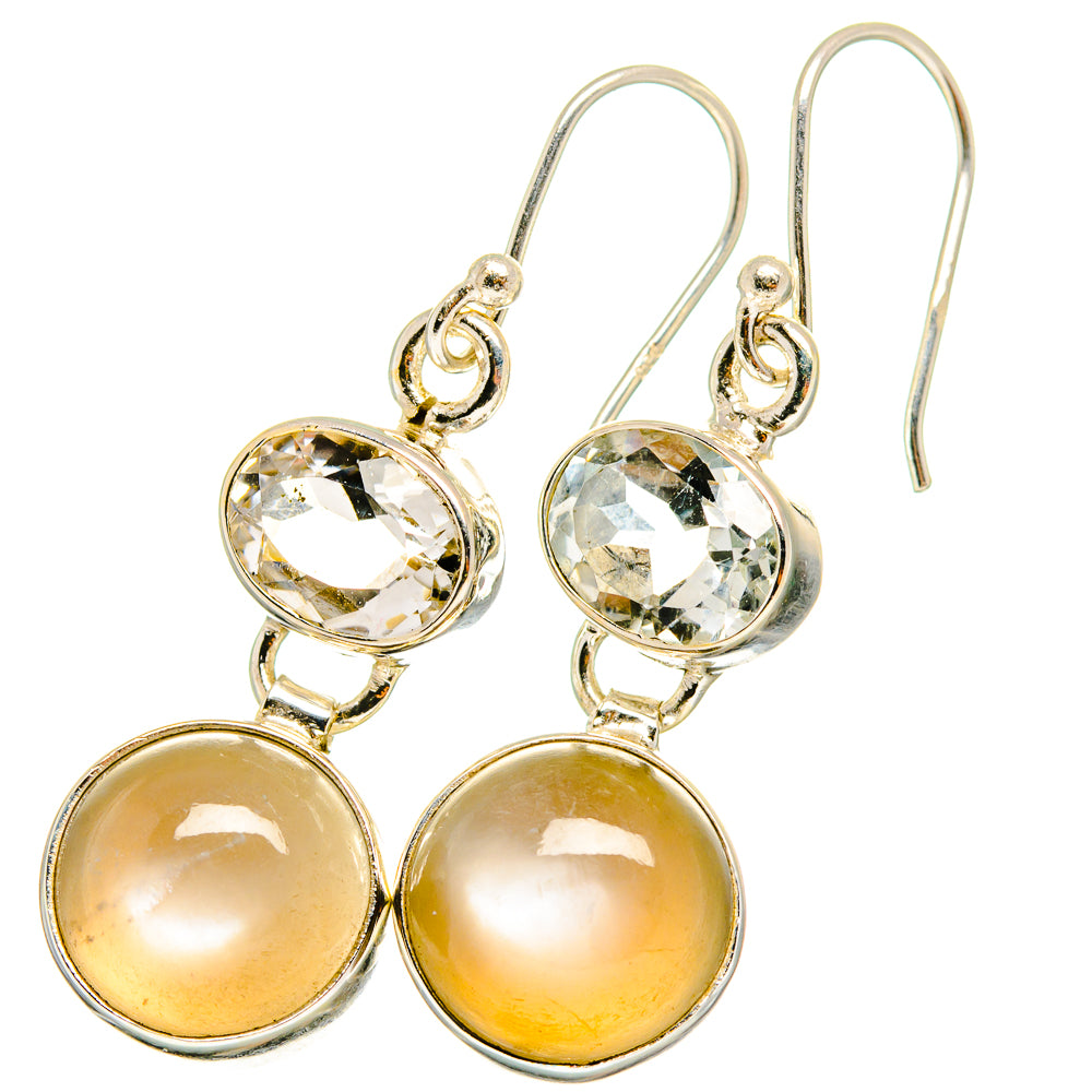 Moonstone Earrings handcrafted by Anasilvercos - EARR421244