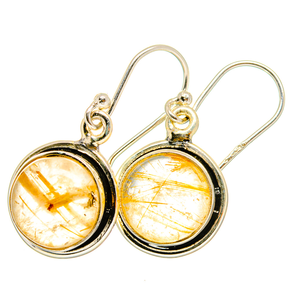 Rutilated Quartz Earrings handcrafted by Anasilvercos - EARR421260
