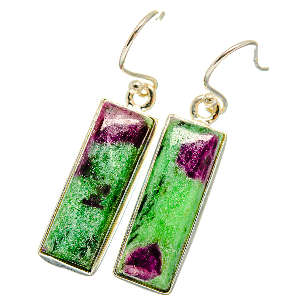 Ruby Zoisite Earrings handcrafted by Anasilvercos - EARR421287