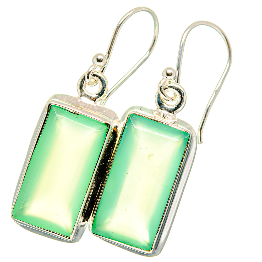 Aqua Chalcedony Earrings handcrafted by Anasilvercos - EARR421364