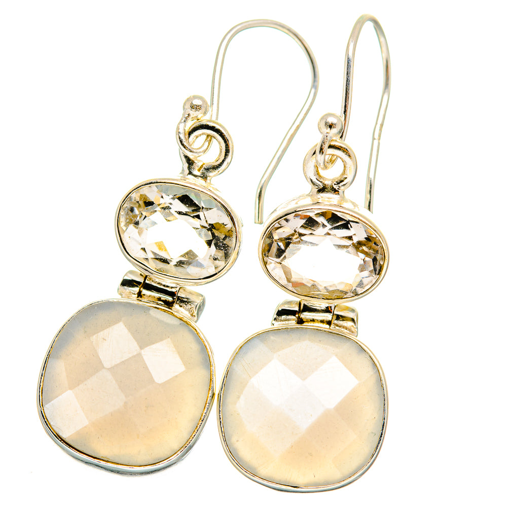 Moonstone Earrings handcrafted by Anasilvercos - EARR421406