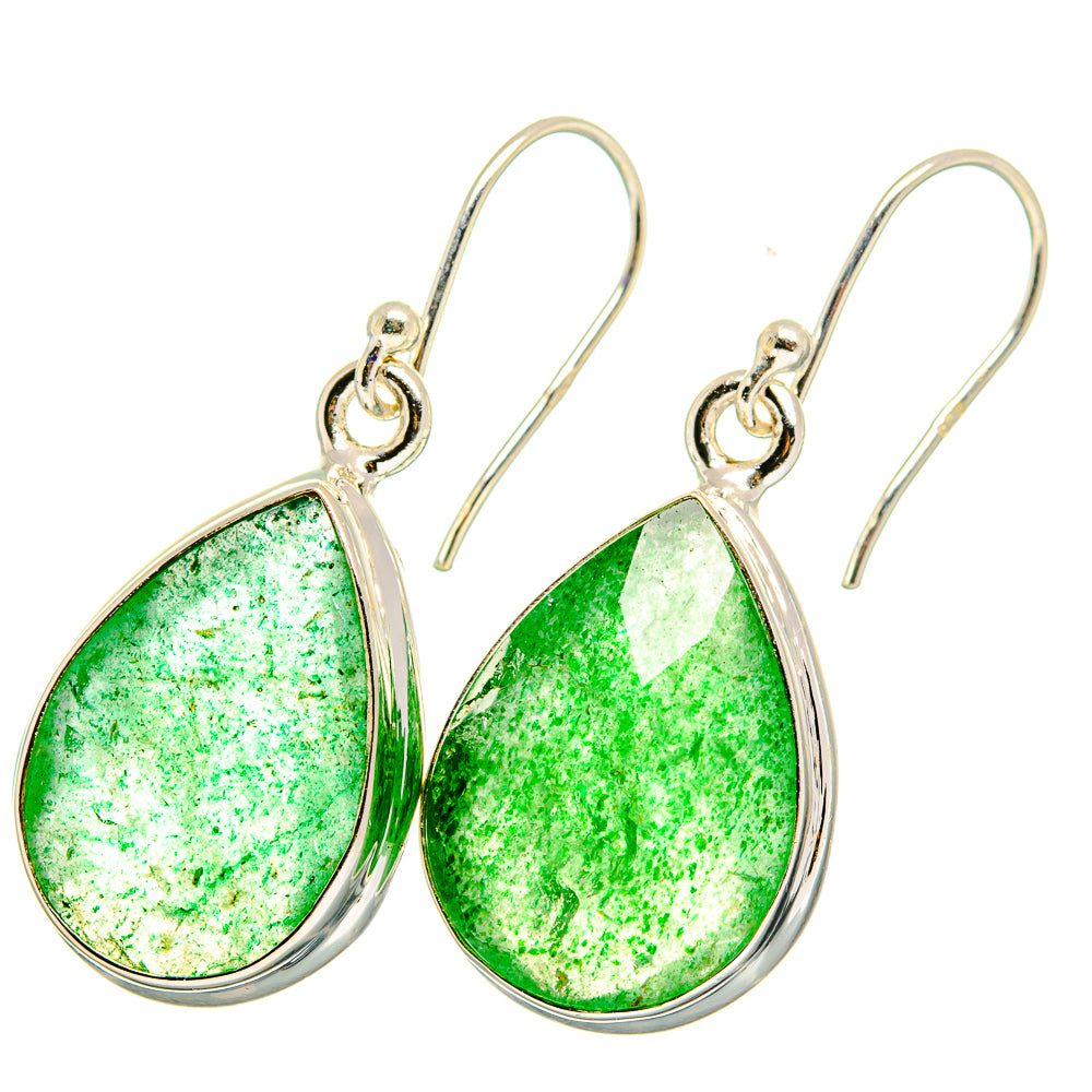 Green Aventurine Earrings handcrafted by Anasilvercos - EARR421444