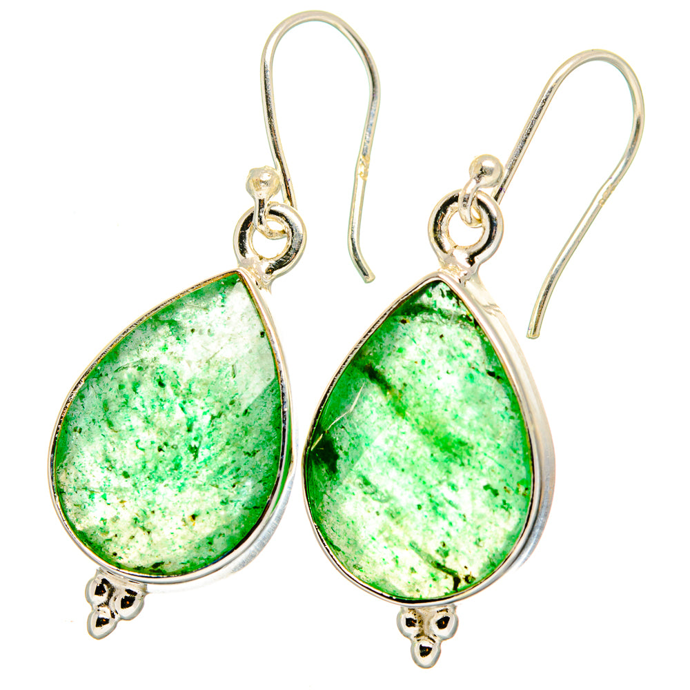 Green Aventurine Earrings handcrafted by Anasilvercos - EARR421455