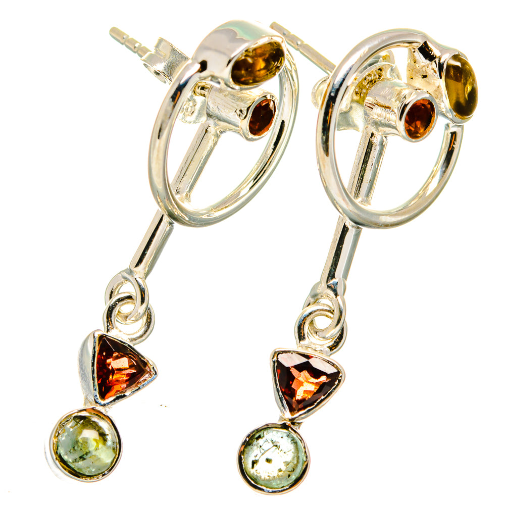 Garnet Earrings handcrafted by Anasilvercos - EARR421461