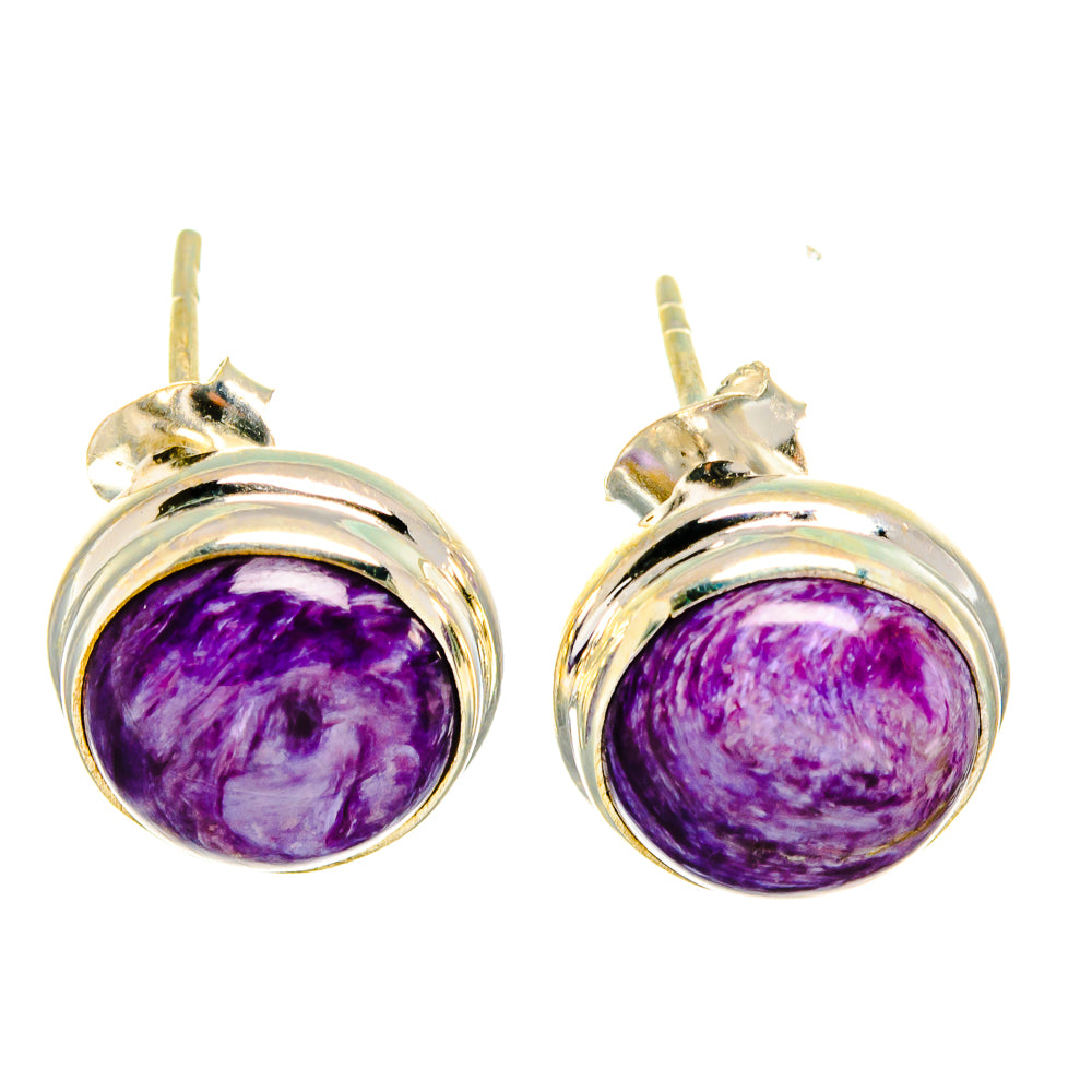 Charoite Earrings handcrafted by Anasilvercos - EARR421491