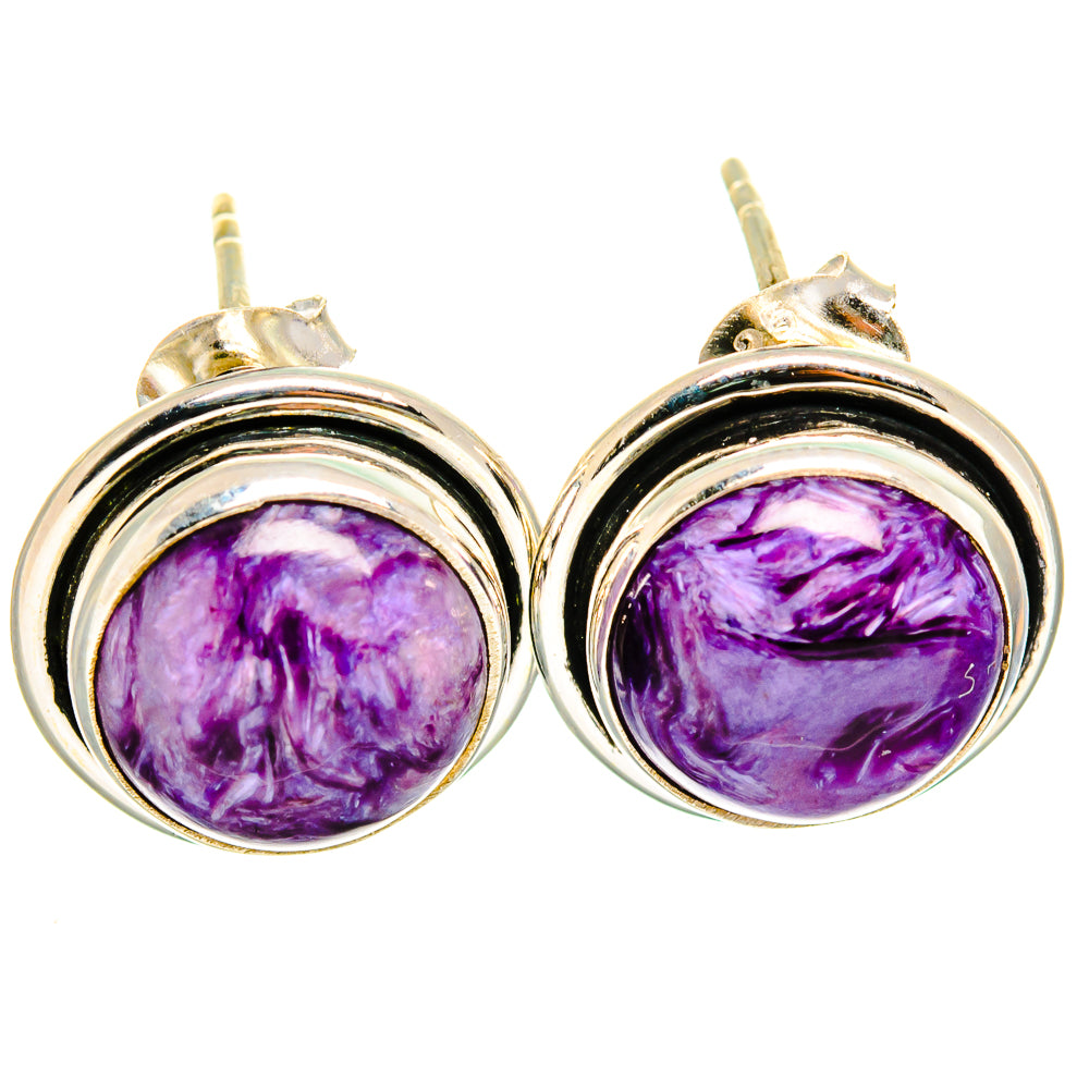 Charoite Earrings handcrafted by Anasilvercos - EARR421494