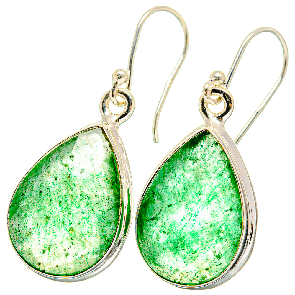 Green Aventurine Earrings handcrafted by Anasilvercos - EARR421513
