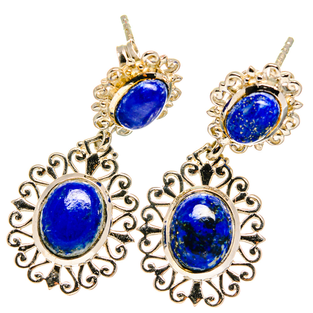 Lapis Lazuli Earrings handcrafted by Anasilvercos - EARR421534