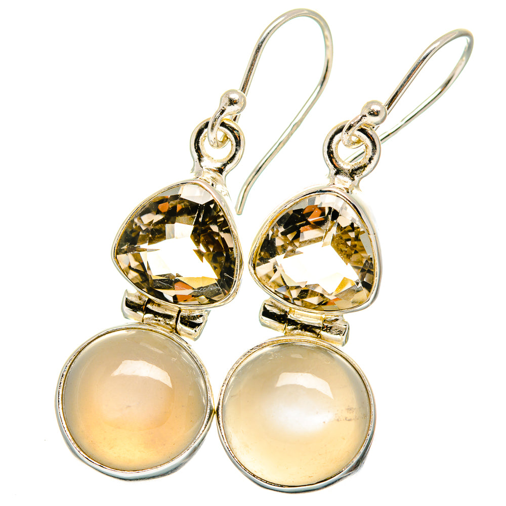 Moonstone Earrings handcrafted by Anasilvercos - EARR421536